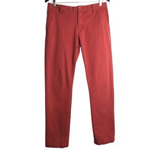 Vintage Private Member Chino Pants Striking Coral Salmon Red Men's Size 32